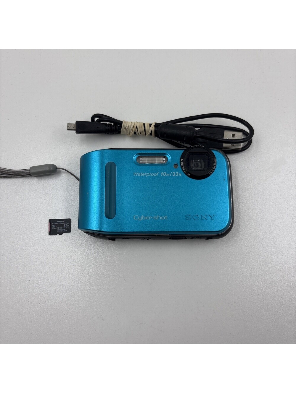 Sony Cyber-shot DSC-TF1 Blue 16.1MP Waterproof Digital Camera Tested w/ 32 GB SD